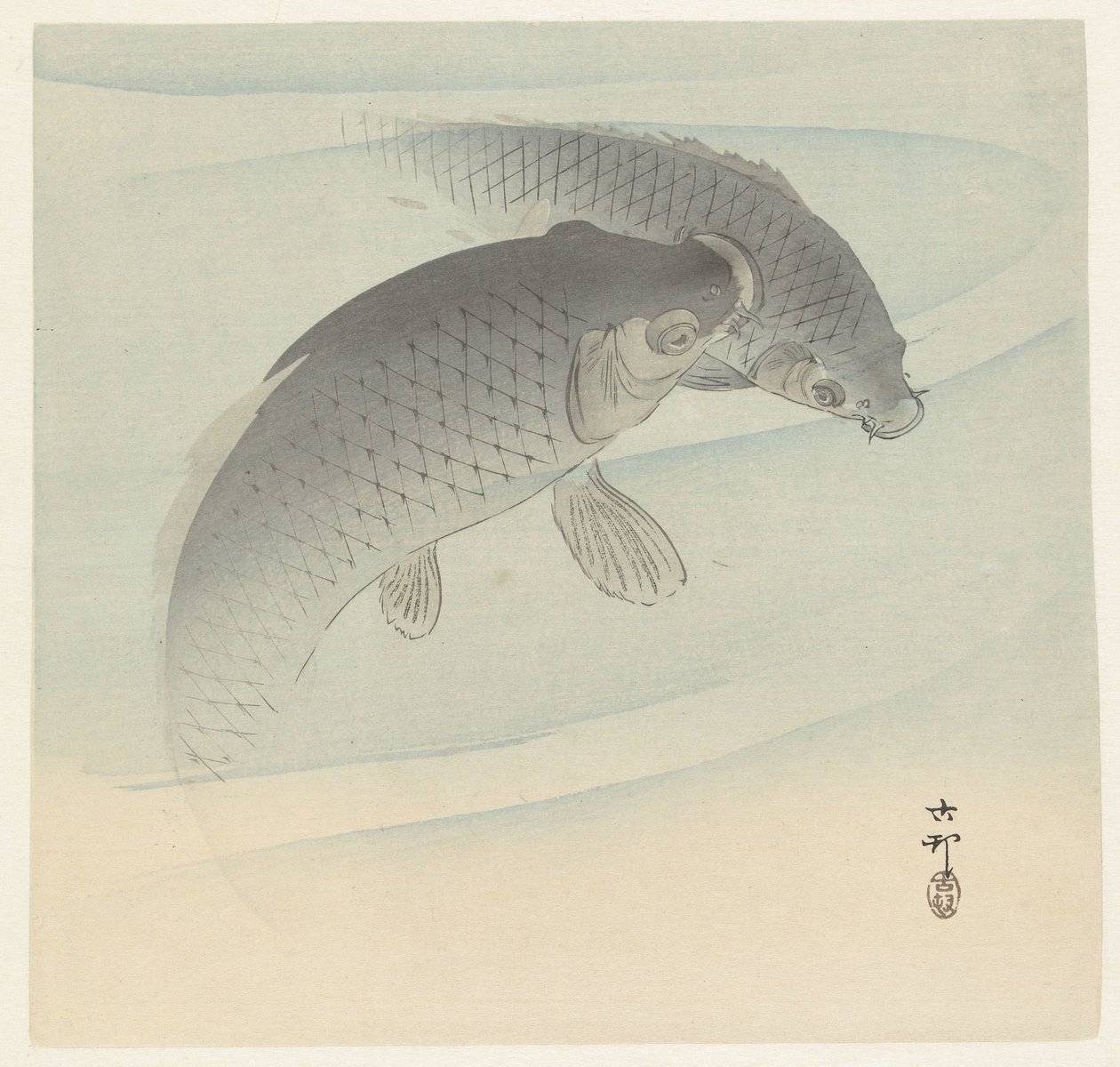 Duas carpas de Ohara Koson