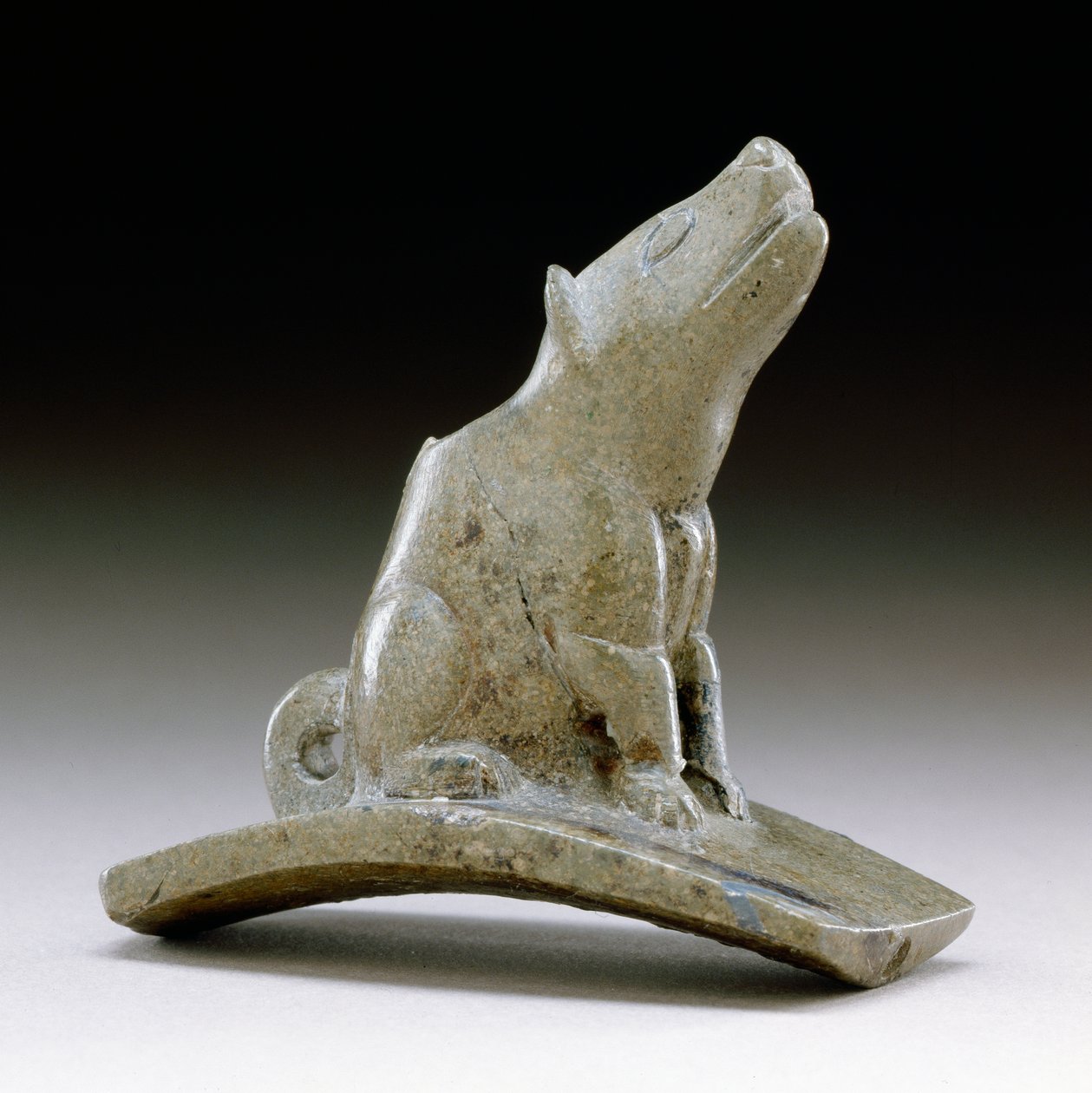 Tubo de plataforma coiote, 200 aC-100 dC (pipestone) de Ohio Hopewell culture