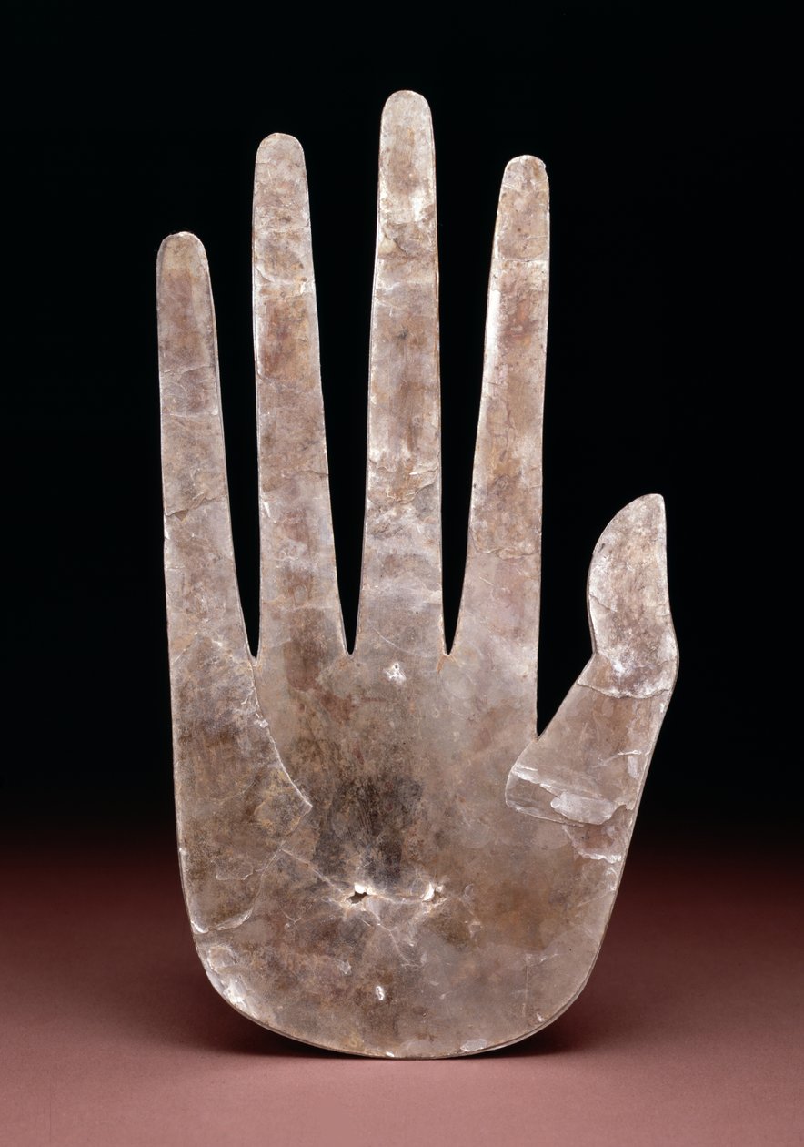 Recorte em forma de mão, 200 aC-400 dC (mica) de Ohio Hopewell culture
