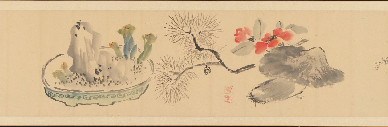 Carta que inclui flores, 1831. de Okada Hanko