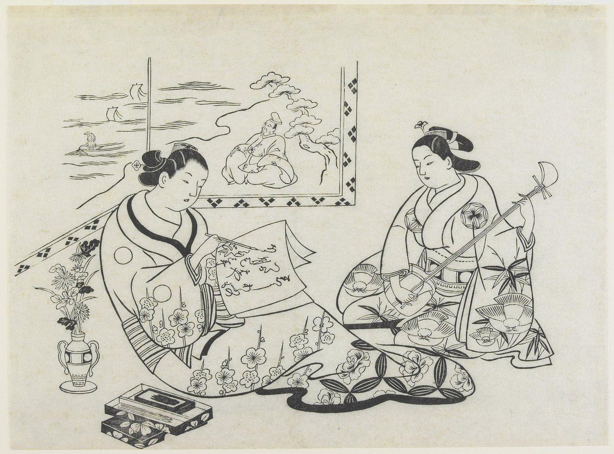 (Mitate of Matsukaze e Murasame), c. 1704-1706 de Okumura Masanobu