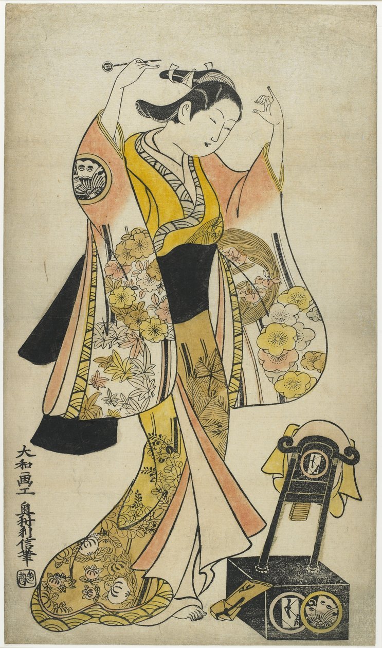 Sanjo_ Kantaro_ II como Yaoya Oshichi, 1718 de Okumura Toshinobu