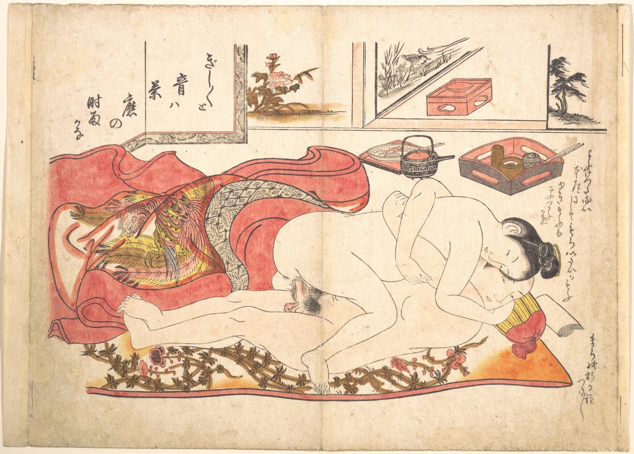 Cena no quarto de Okumura Masanobu