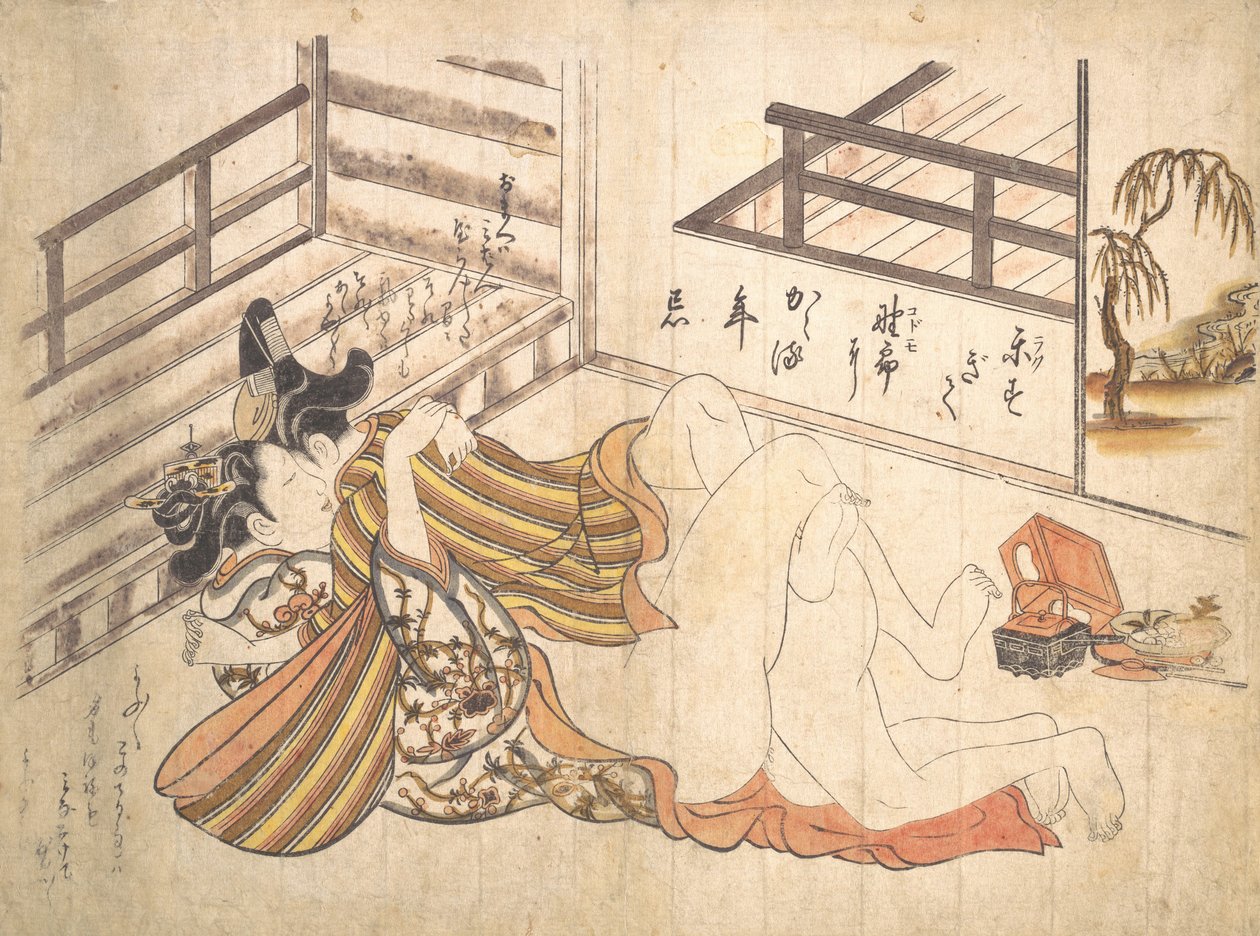 Cena do quarto, ca. 1739., c. 1739. de Okumura Masanobu