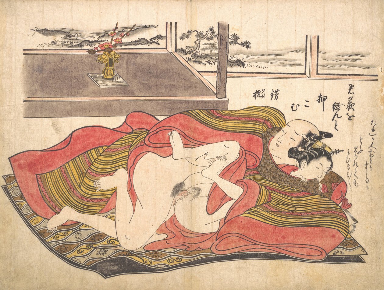 Cena do quarto, ca. 1739., c. 1739. de Okumura Masanobu