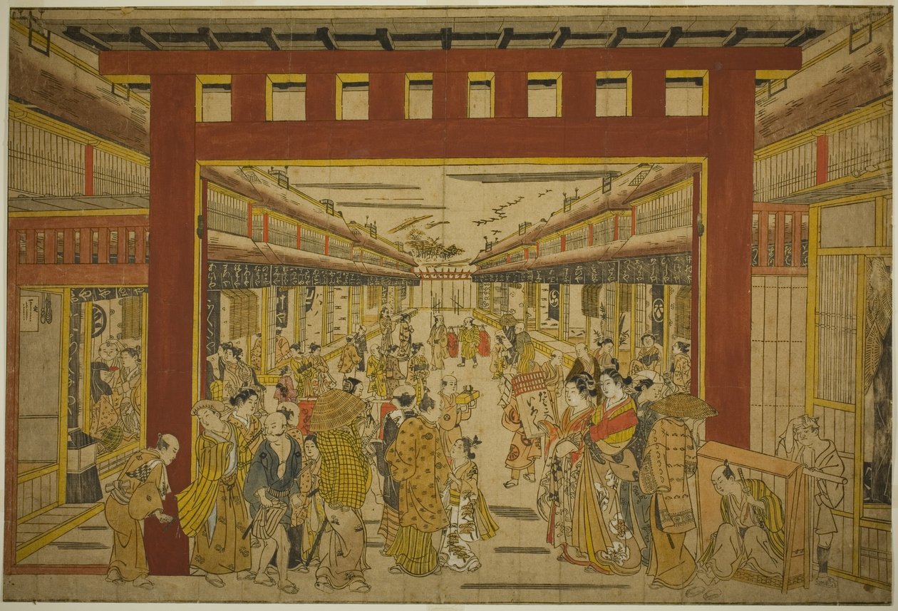 Por dentro de Jo Tae Yoshiwara de Okumura Masanobu