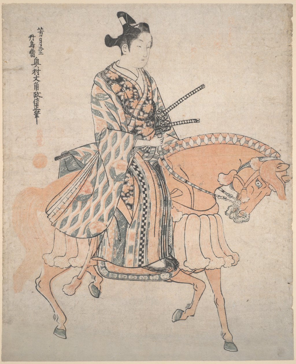 Nobre a cavalo de Okumura Masanobu