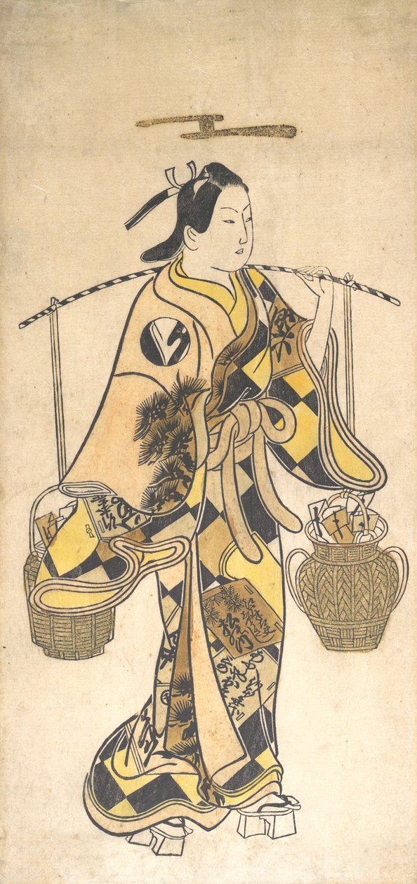 Um Jovem como Vendedor de Profecias de Amor, ca. 1730s., ca. 1730s. de Okumura Toshinobu.