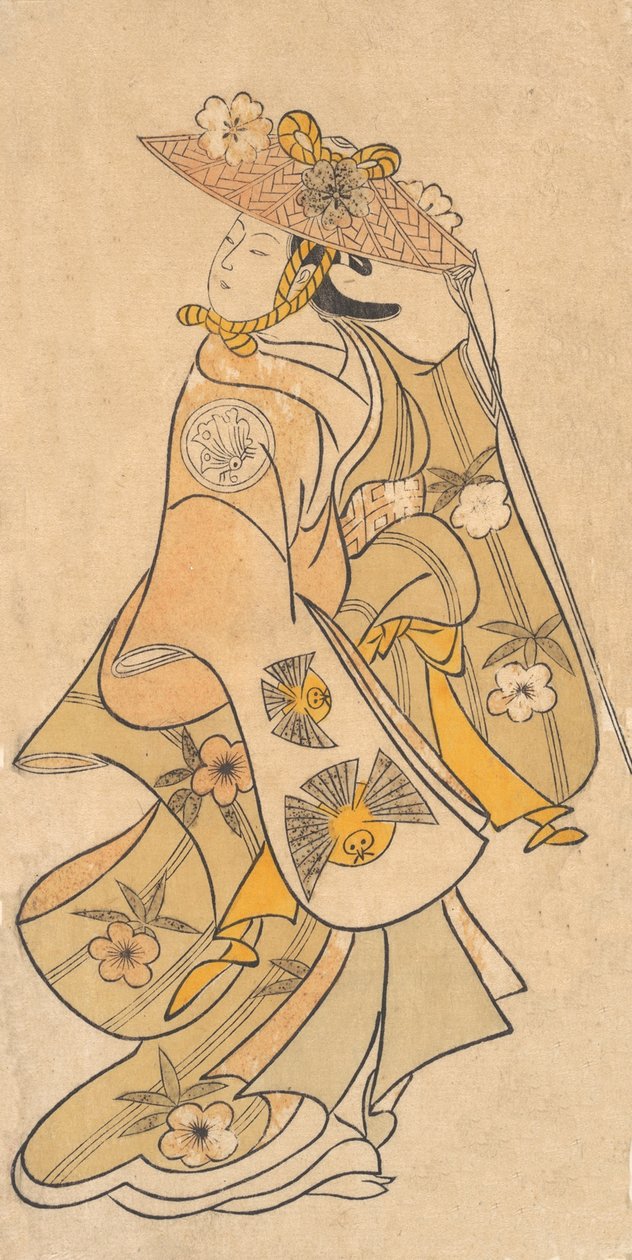 Ator Sanjo Kantaro 1697-1763 como Mulher, ca. 1730., c. 1730. de Okumura Toshinobu