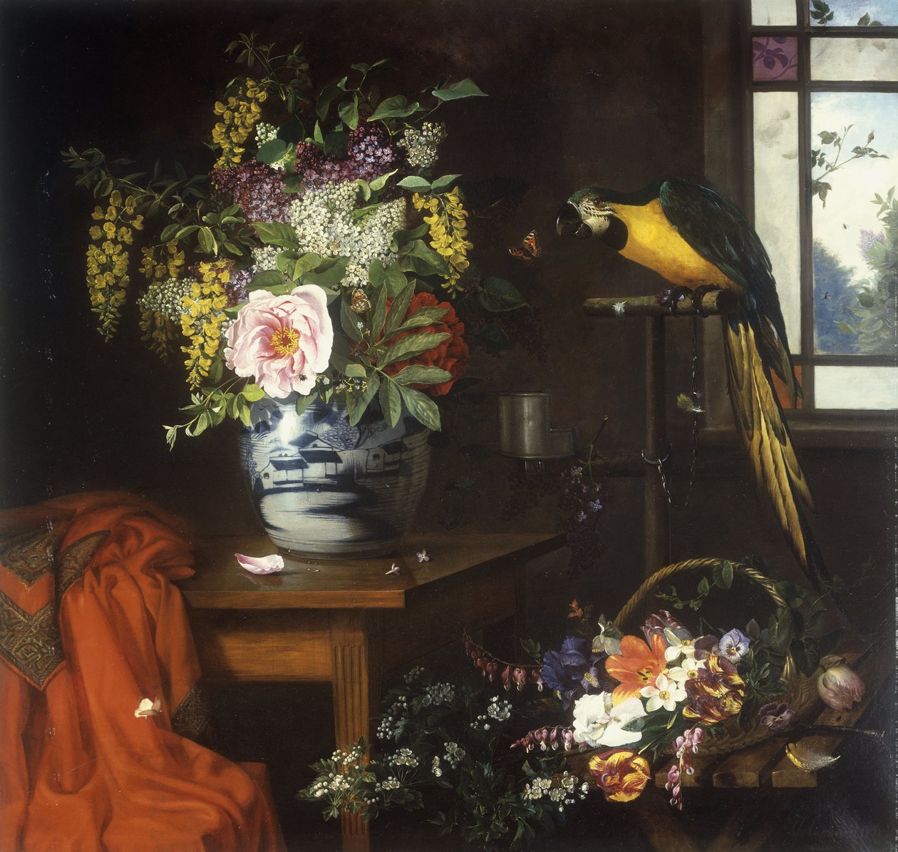 Natureza morta com um vaso de flores, 1874 de Olaf August Hermansen