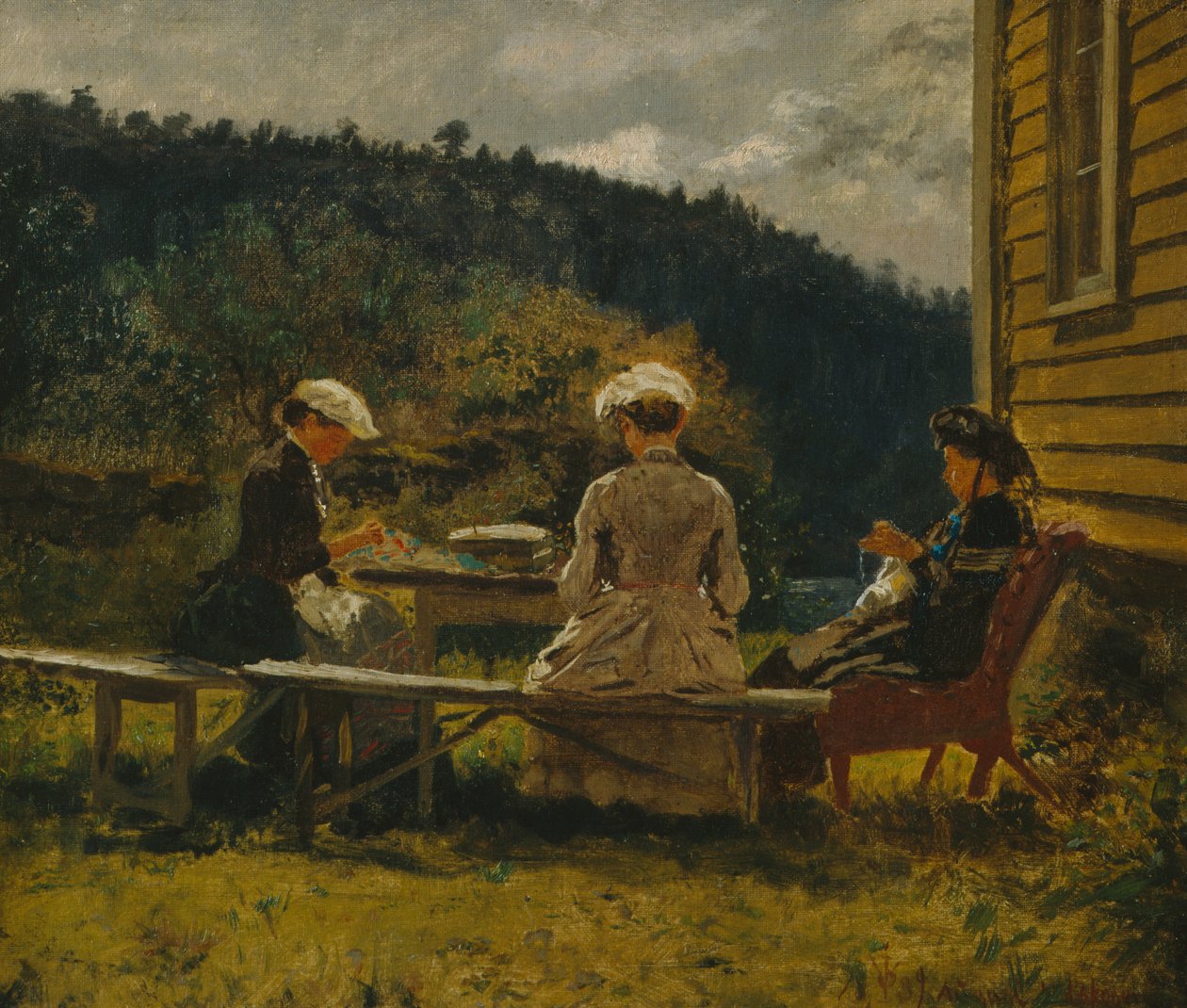 Mãe e primos de Olaf Isaachsen
