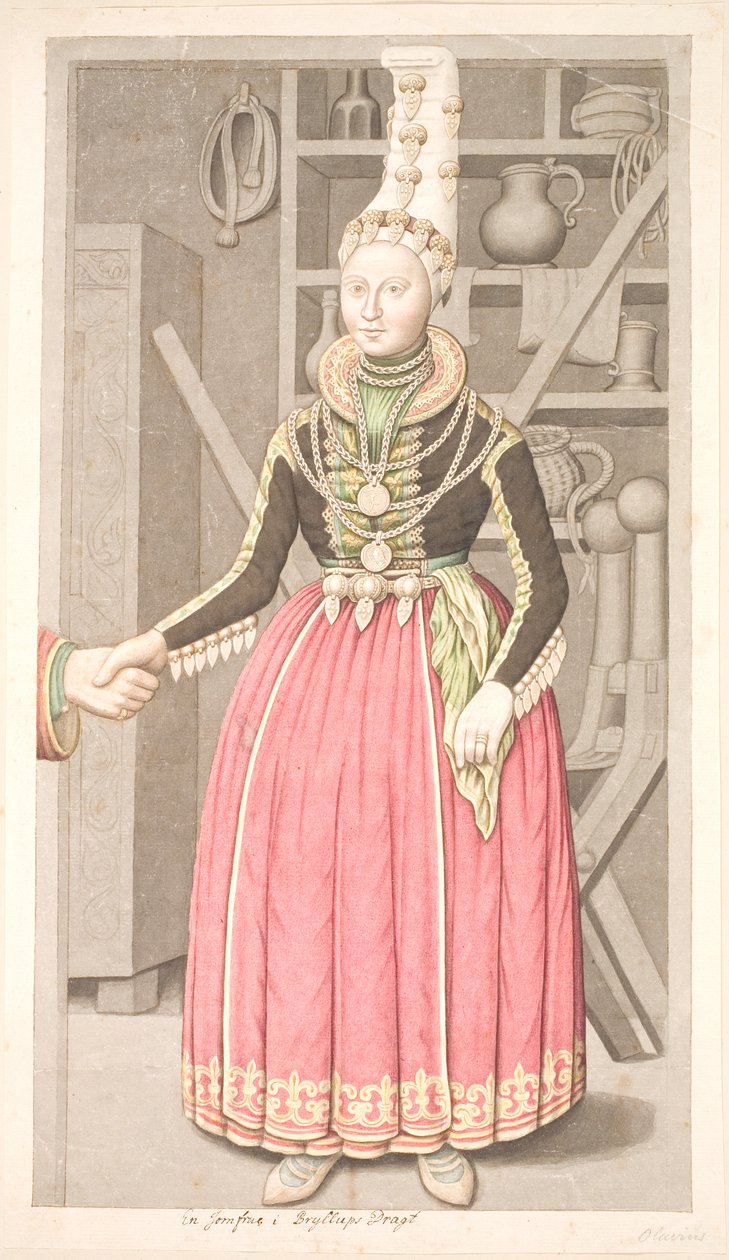 Uma virgem em um vestido de noiva de Olavius