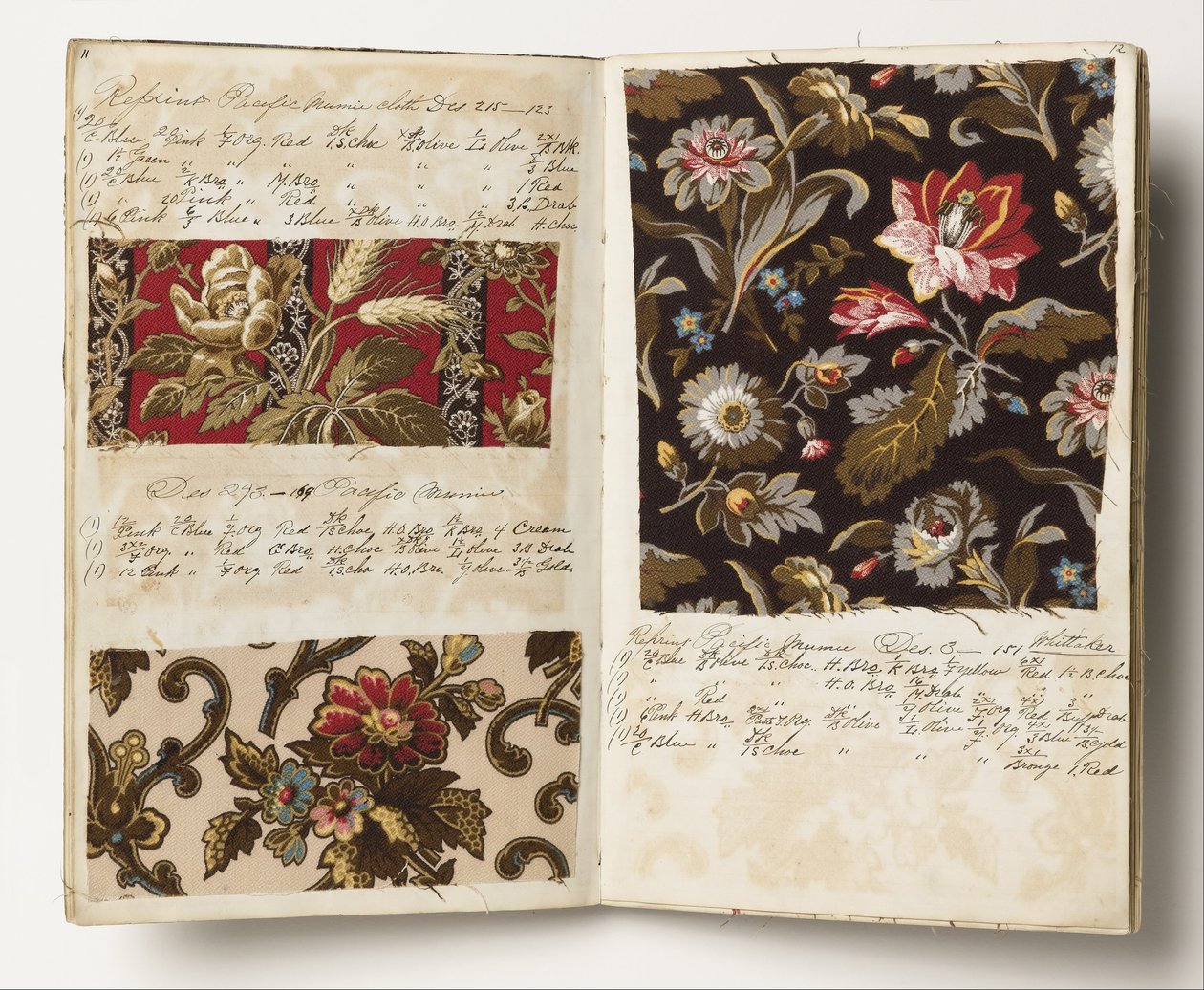 Livro de registro de tintureiro de Old Pacific Print Works