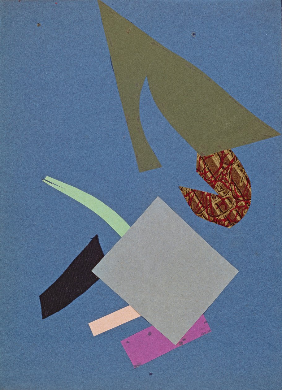Luta contra o oceano, 1916 (colagem) de Olga Rozanova