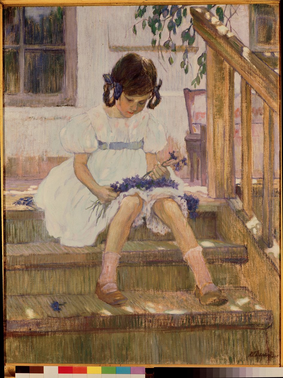 A menina com mirtilos de Olga Lyudvigovna Della-Vos-Kardovskaya