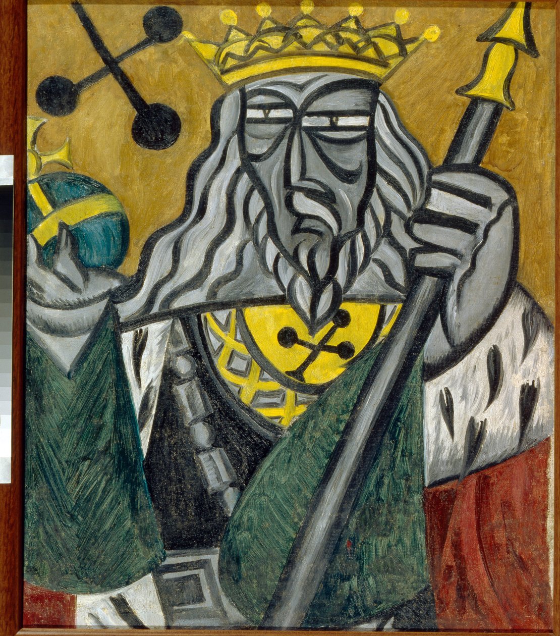 Roi de trefle (Rei dos clubes) - Peinture de Olga Vladimirovna Rozanova (1886-1918), huile sur toile (80,5x68 cm) de Olga Wladimirowna  Rosanowa
