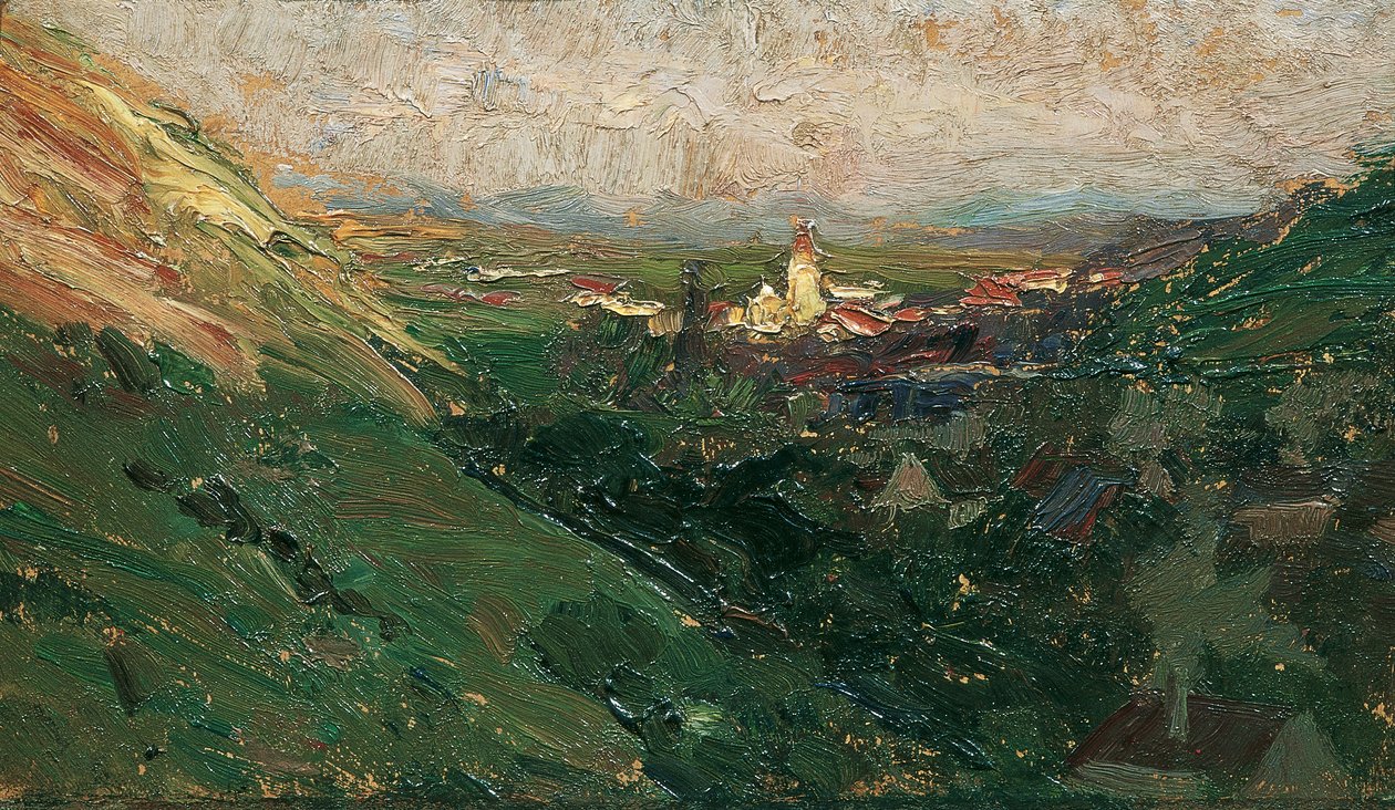 Vista da aldeia Kahlenberg de Olga Wisinger Florian