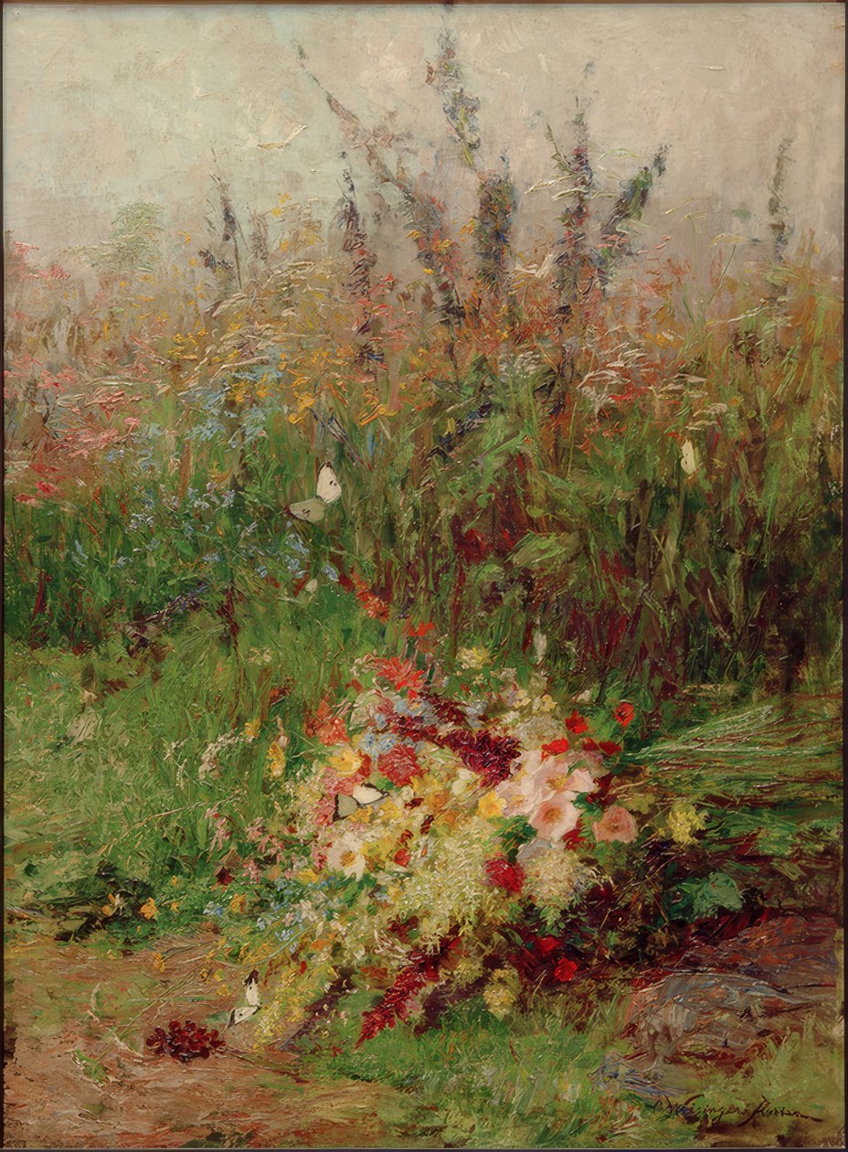 Bouquet de flores de prado à beira do caminho de Olga Wisinger Florian