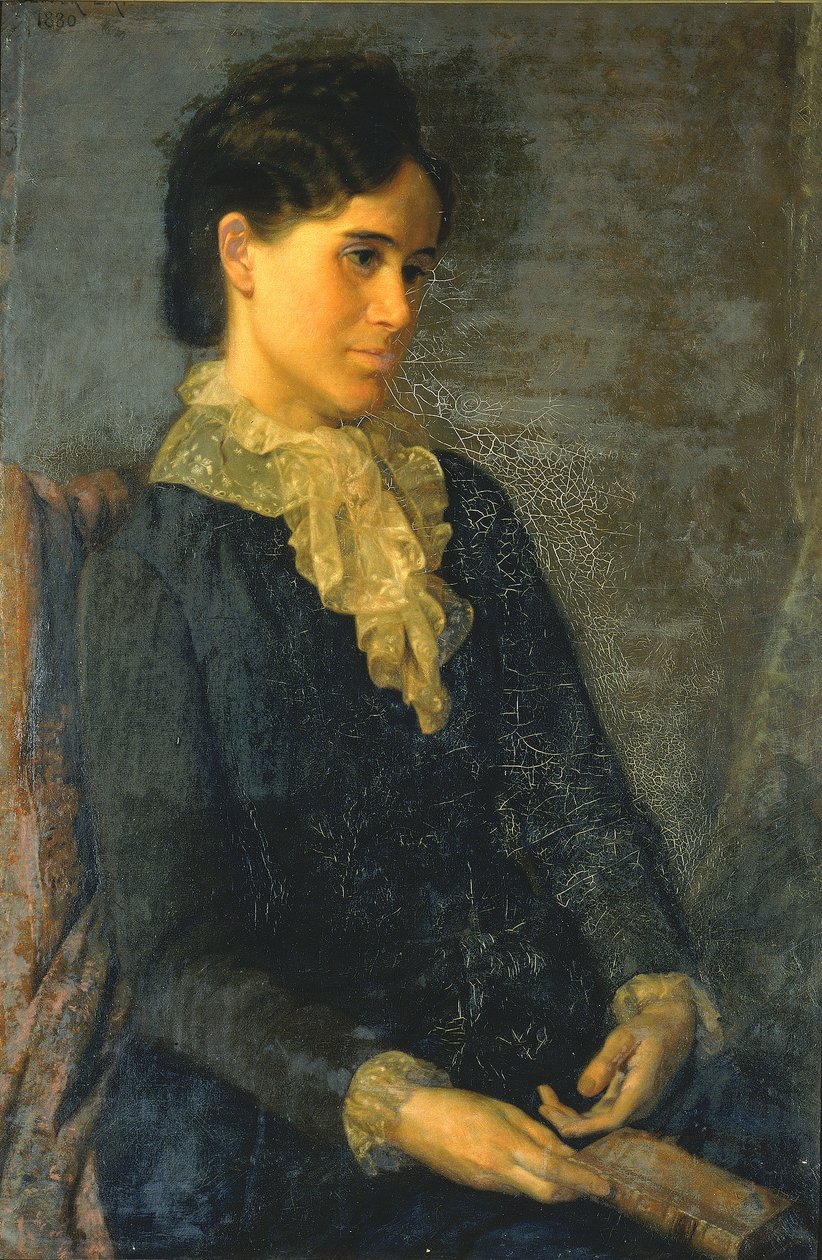 Hester Marian Wait Lay, Retrato da esposa do artista, 1880. de Oliver Ingraham Lay