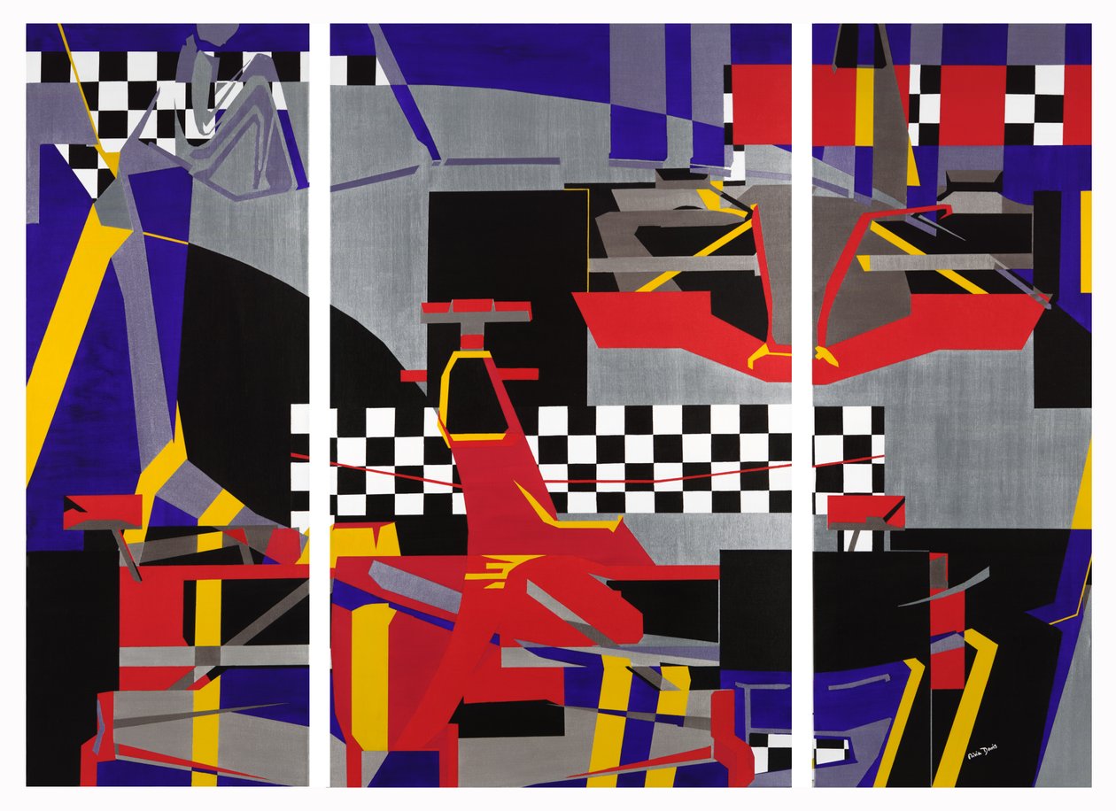 2 F1 (acrílico sobre tela) de Olivia Davis