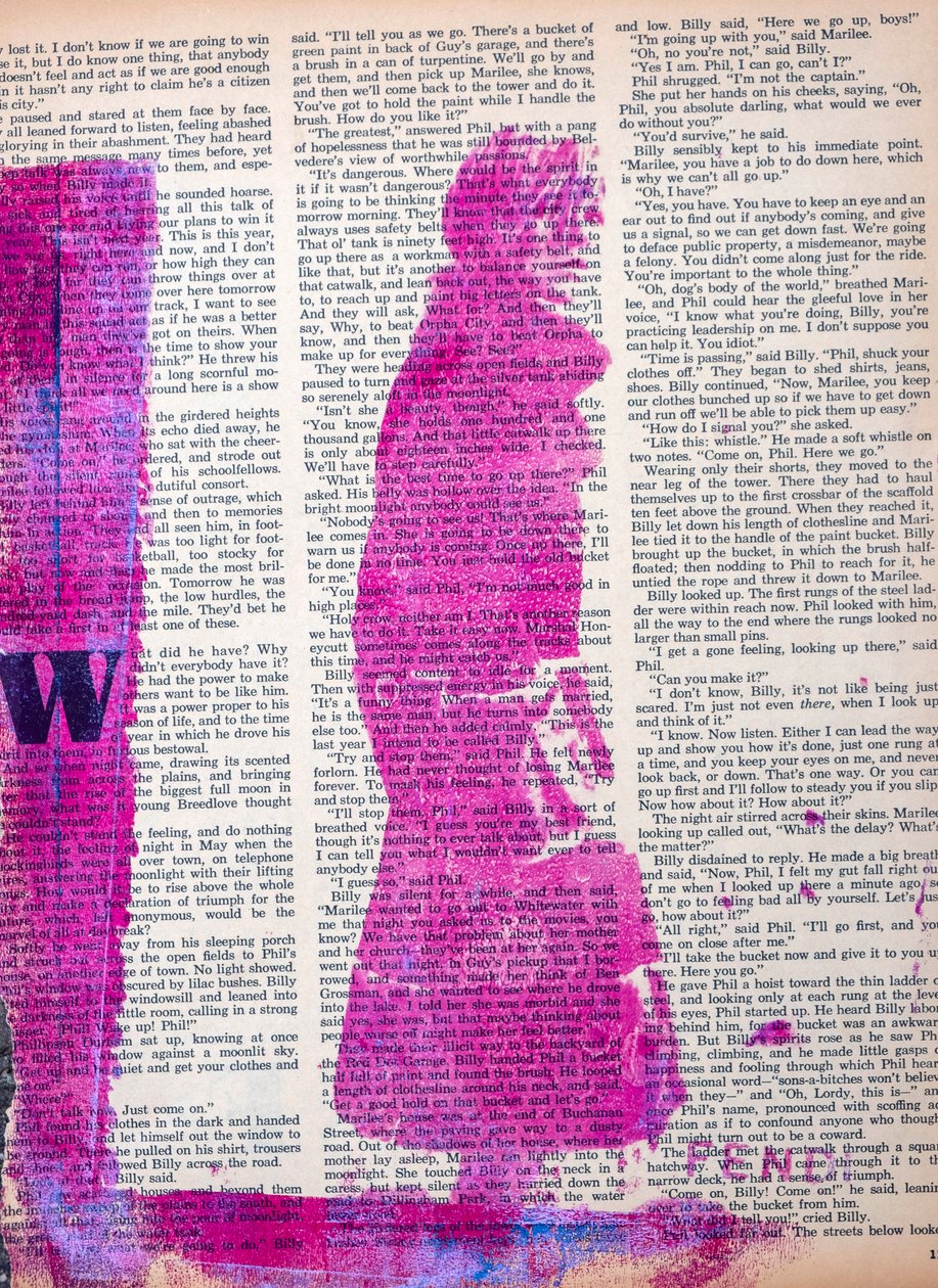 Notícias, 2022 (técnica mista sobre papel de revista) de Olivia Gozzano
