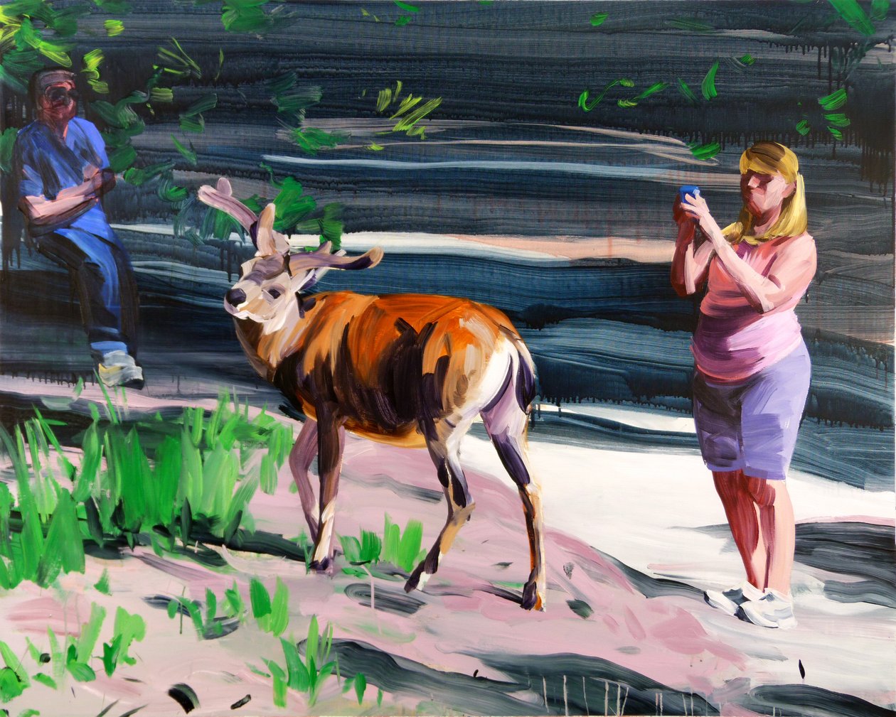 Actéon, 2014 (acrílico sobre tela) de Olivier Morel
