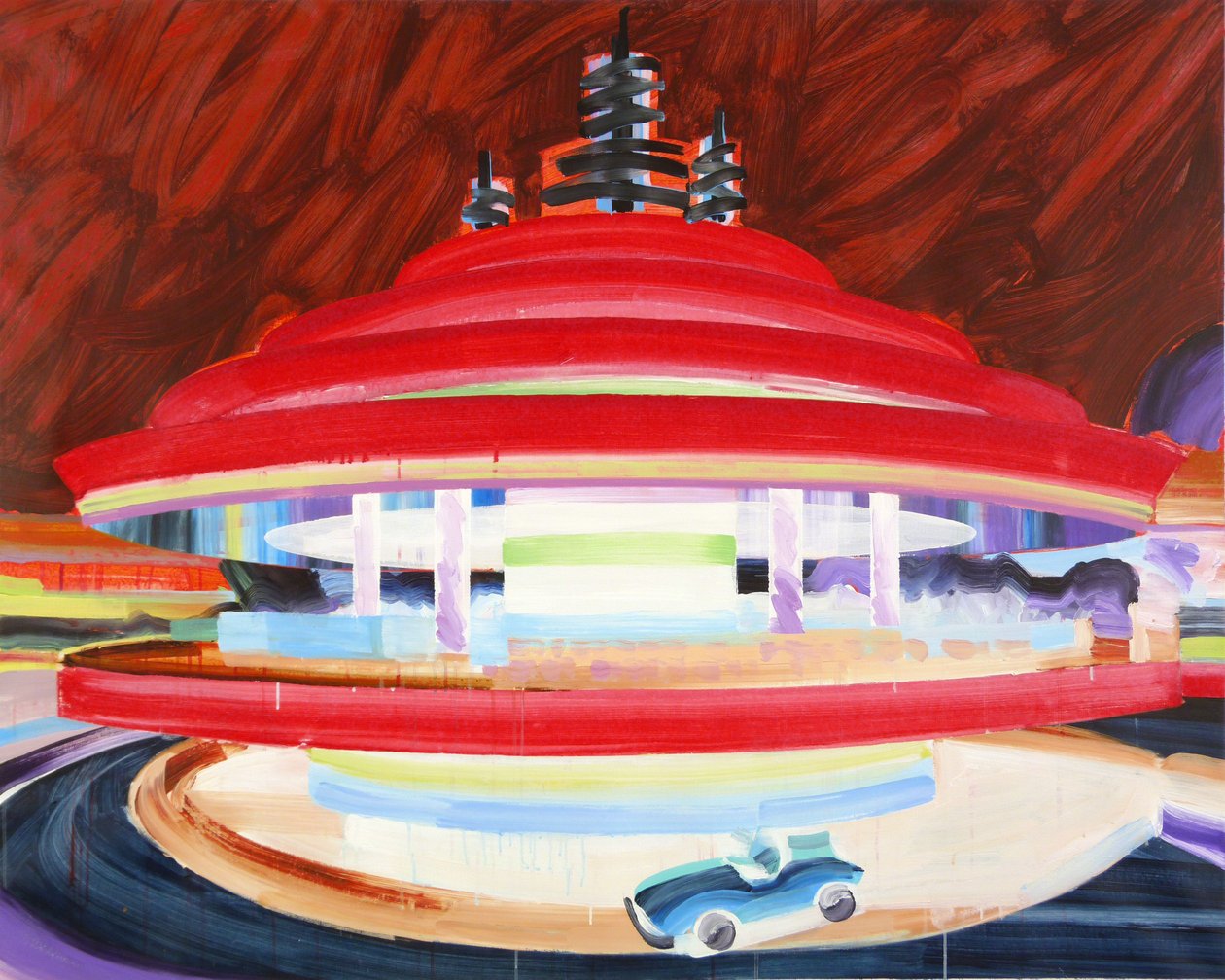 Autopia, 2016 (acrílico sobre tela) de Olivier Morel