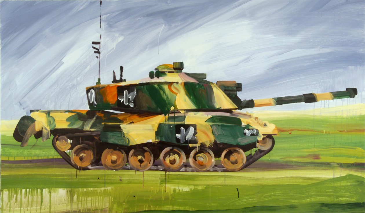 Char 1, 2015 (acrílico sobre tela) de Olivier Morel