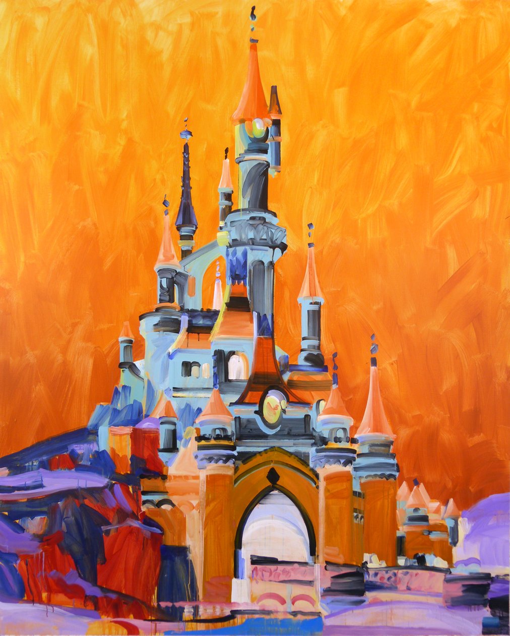 Castelo de Belle, 2016 (acrílico sobre tela) de Olivier Morel