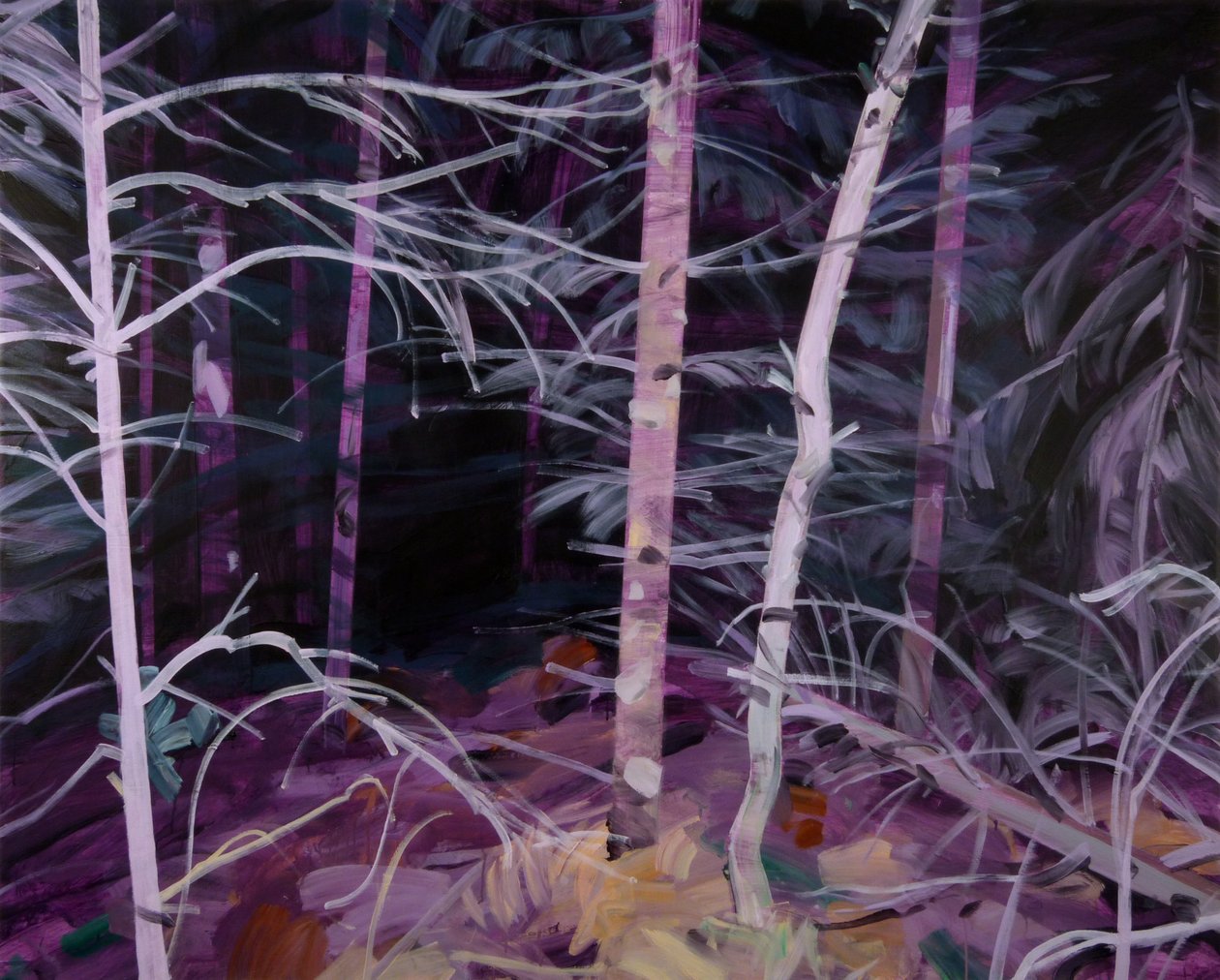 Forêt-noire 10, 2019 (acrílico sobre tela) de Olivier Morel