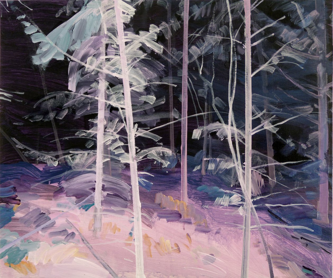 Forêt-noire 1, 2017 (acrílico sobre tela) de Olivier Morel