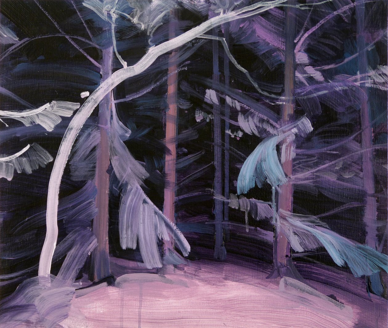 Forêt-noire 2, 2017 (acrílico sobre tela) de Olivier Morel