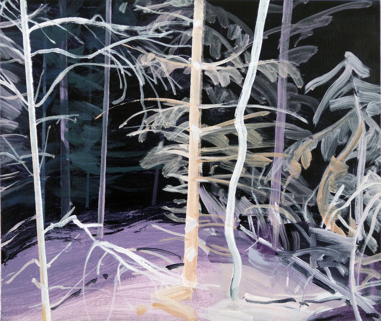 Forêt-noire 3, 2017 (acrílico sobre tela) de Olivier Morel