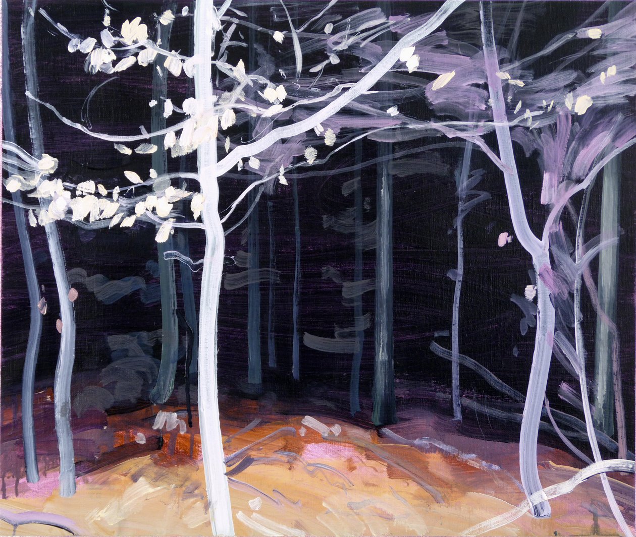 Forêt-noire 4, 2017 (acrílico sobre tela) de Olivier Morel