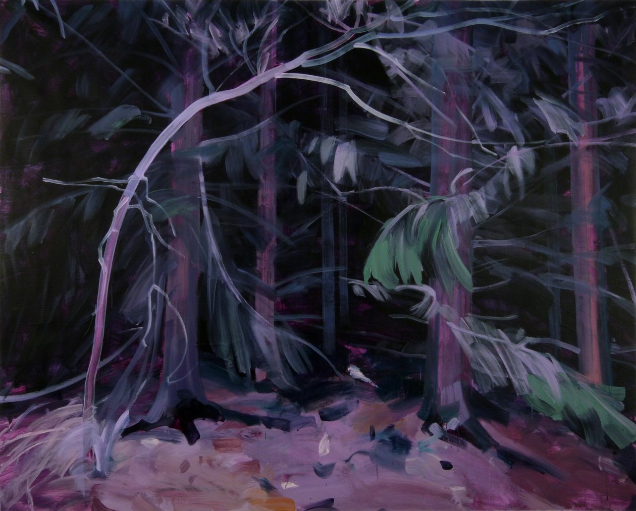 Forêt-noire 9, 2019 (acrílico sobre tela) de Olivier Morel