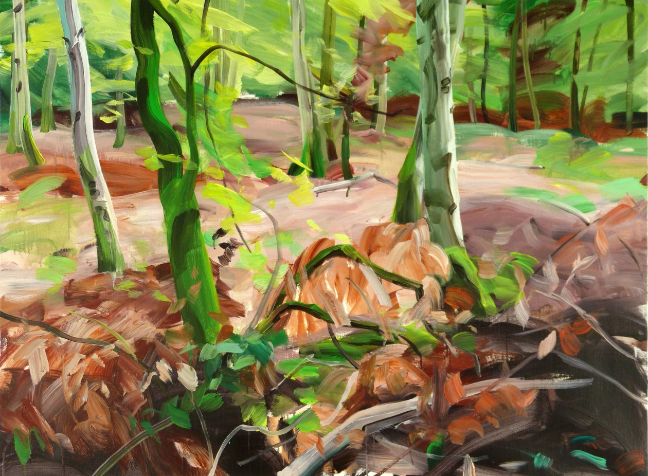 Forêt 11, 2015 (acrílico sobre tela) de Olivier Morel