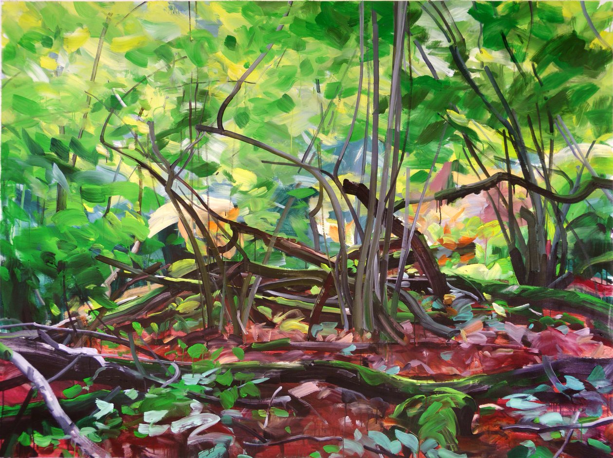 Forêt 12, 2015 (acrílico sobre tela) de Olivier Morel