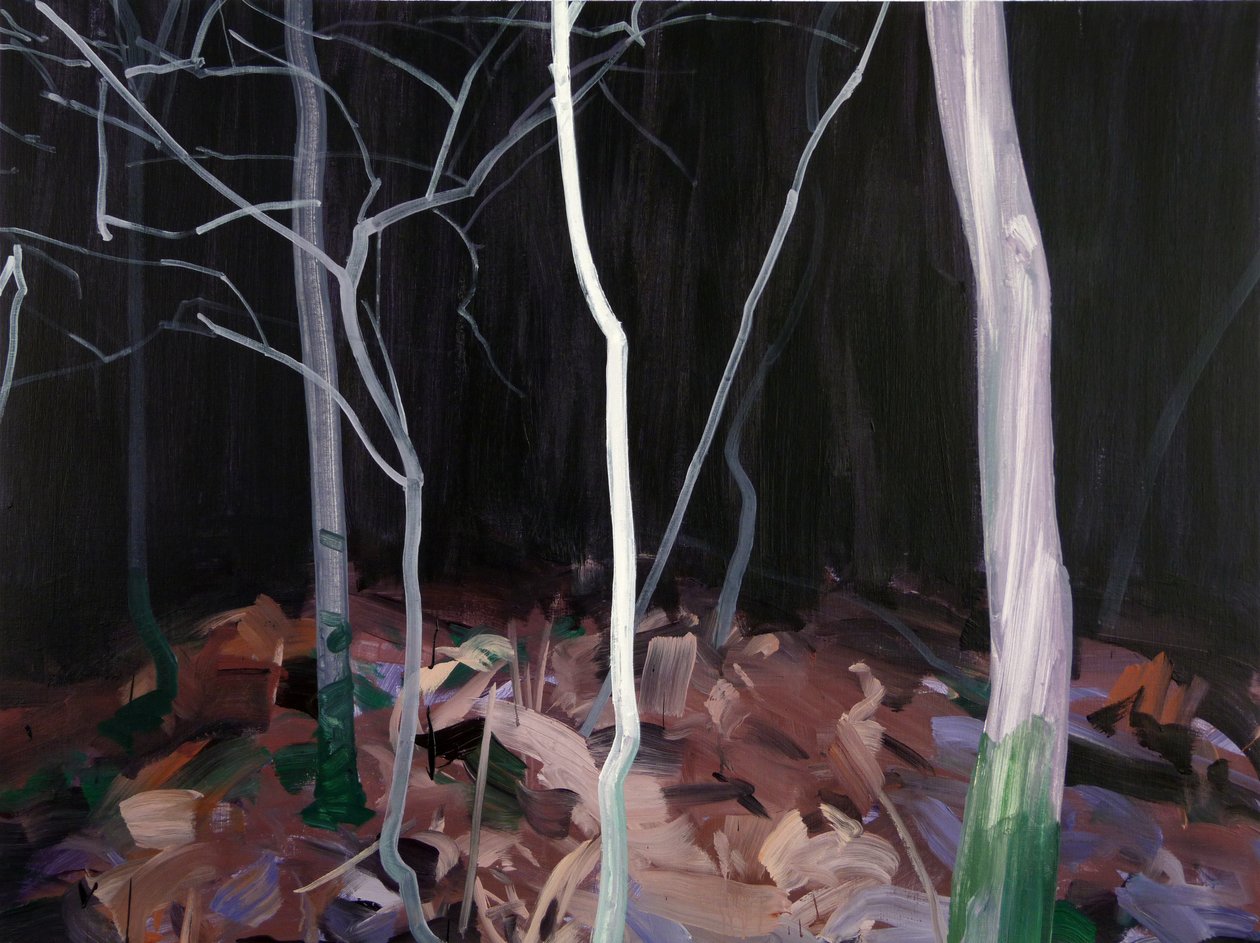 Forêt 13 Sexta-feira 13 de novembro de 2015 (acrílico sobre tela) de Olivier Morel