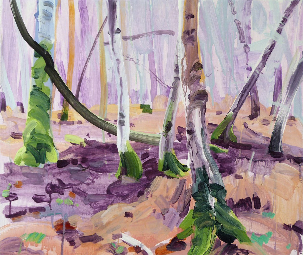 Forêt 14, 2017 (acrílico sobre tela) de Olivier Morel