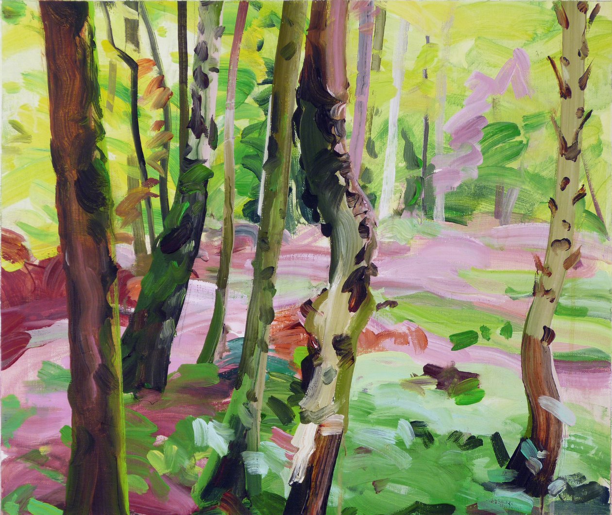 Forêt 15, 2017 (acrílico sobre tela) de Olivier Morel
