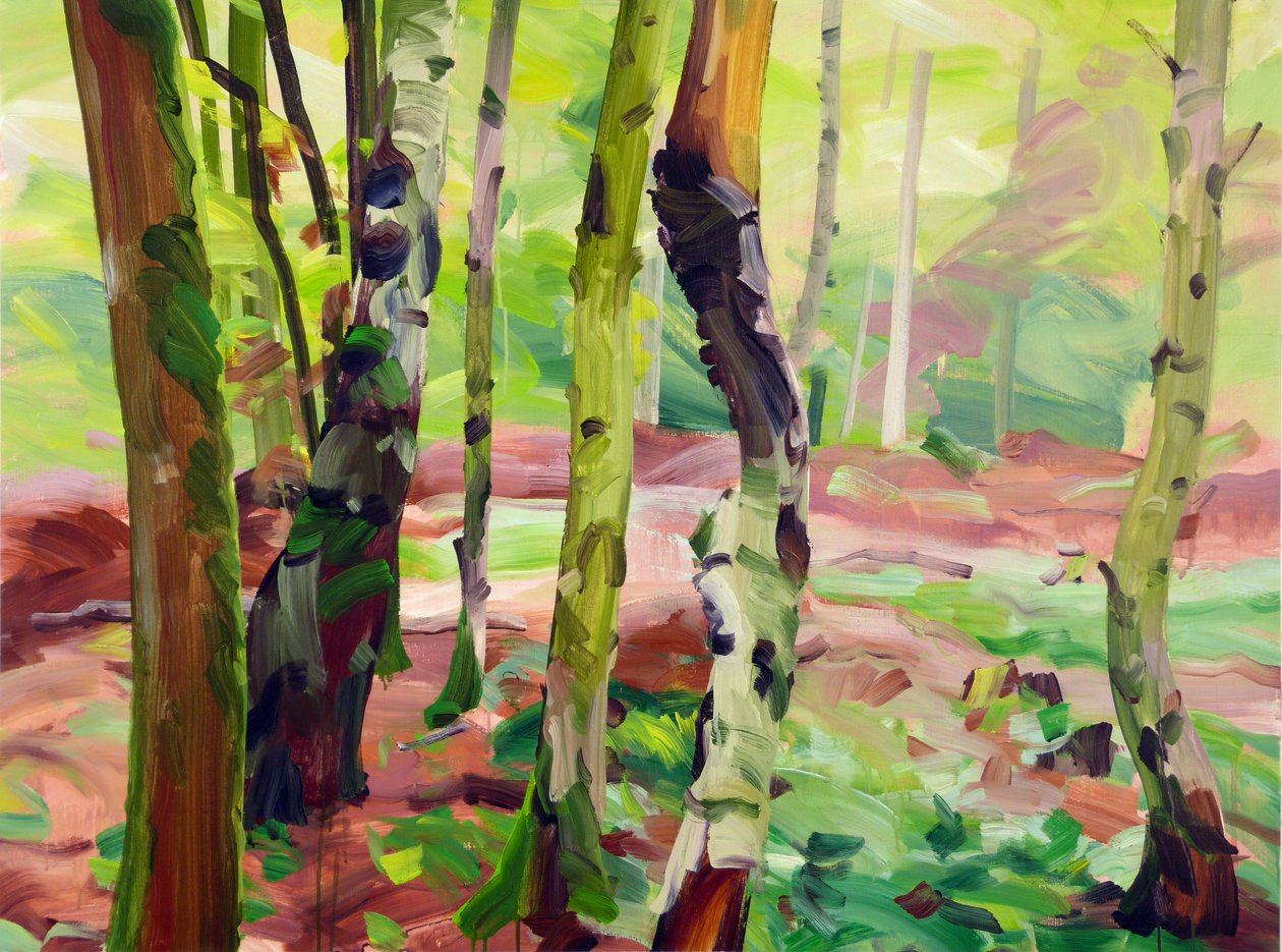 Forêt 21, 2017 (acrílico sobre tela) de Olivier Morel