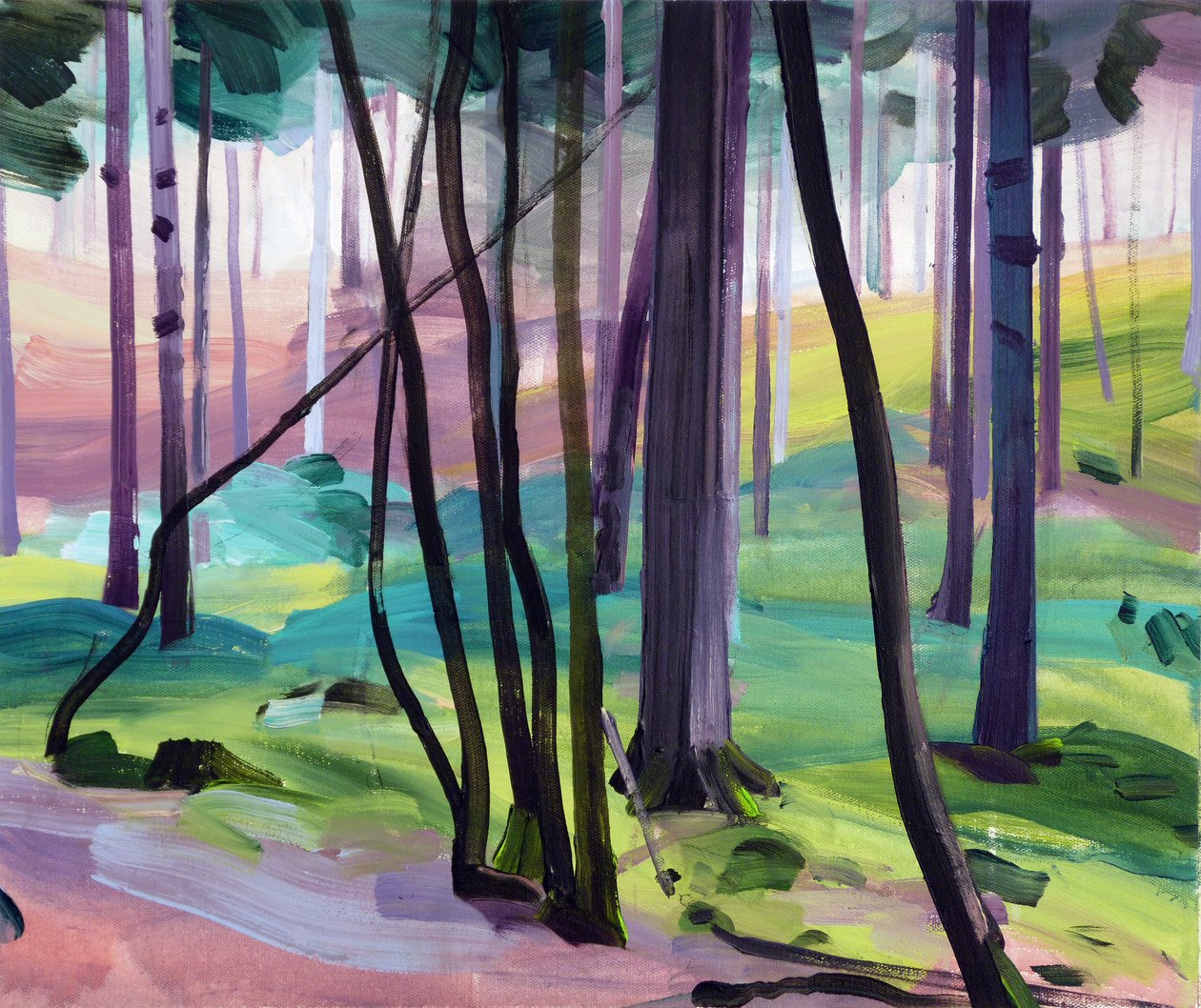 Forêt 26, 2017 (acrílico sobre tela) de Olivier Morel