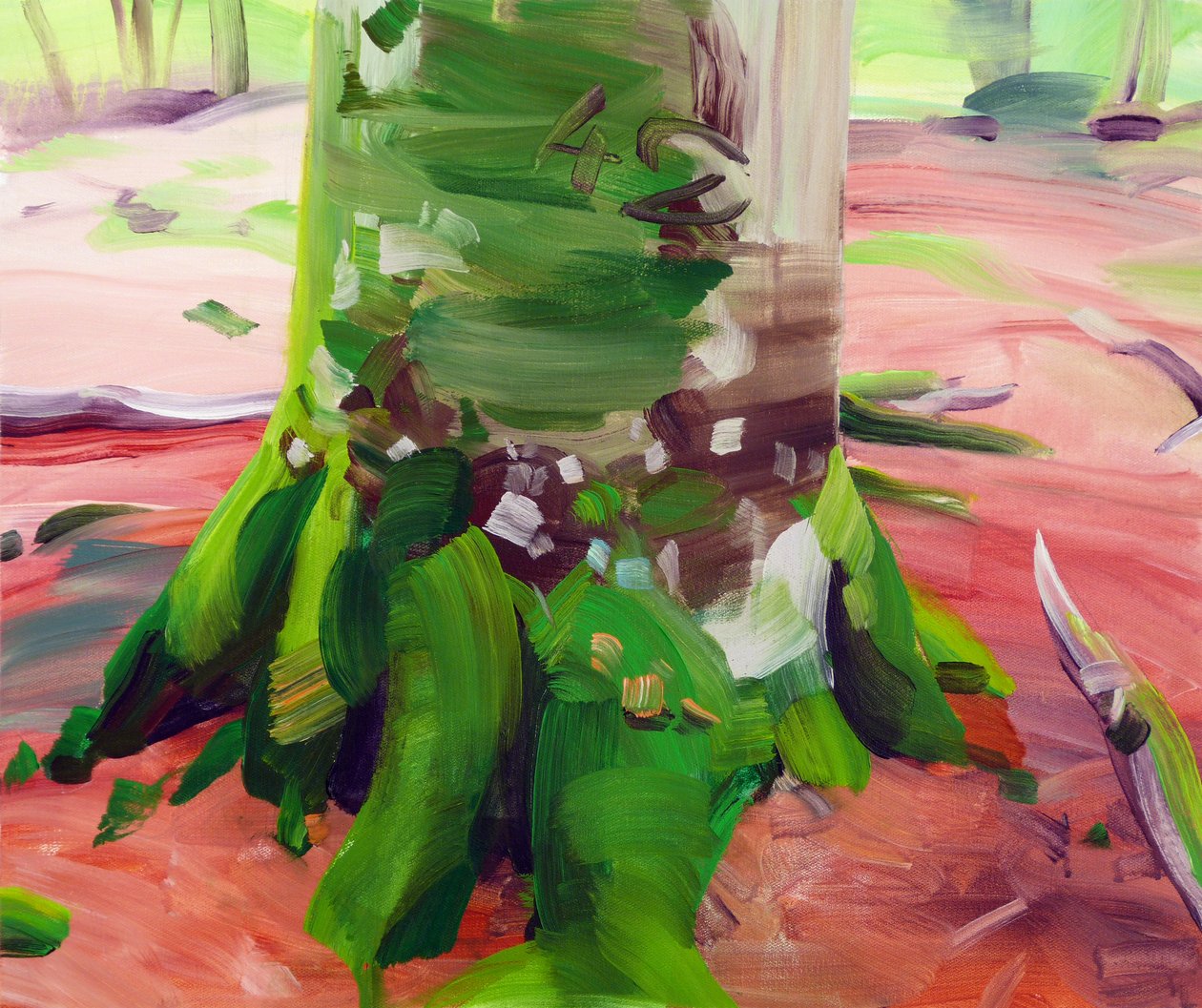 Forêt 27, 2017 (acrílico sobre tela) de Olivier Morel