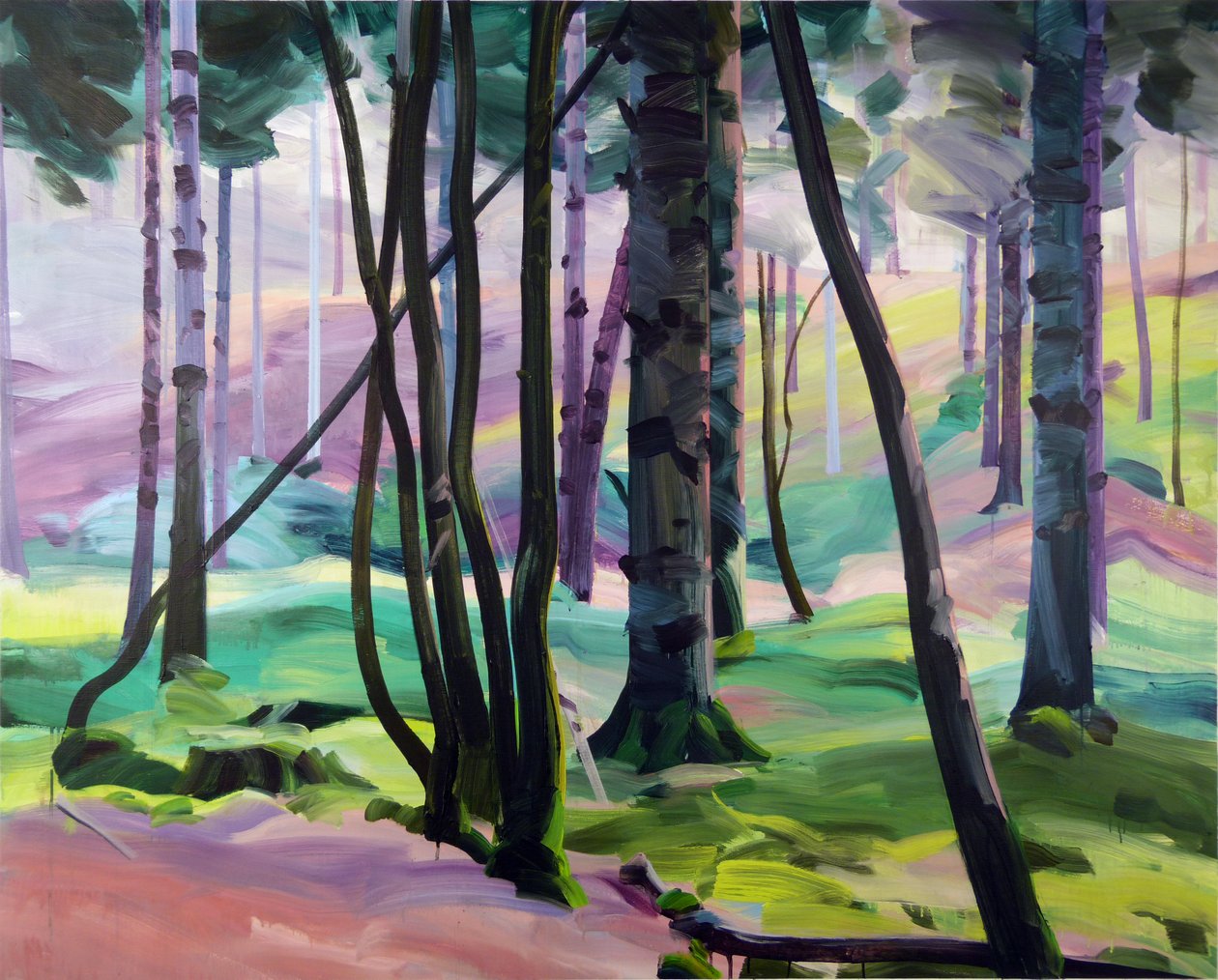 Forêt 28, 2017 (acrílico sobre tela) de Olivier Morel