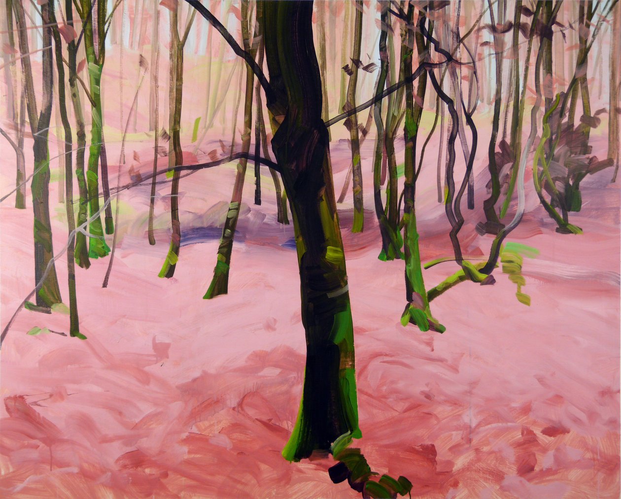Forêt 29, 2017 (acrílico sobre tela) de Olivier Morel