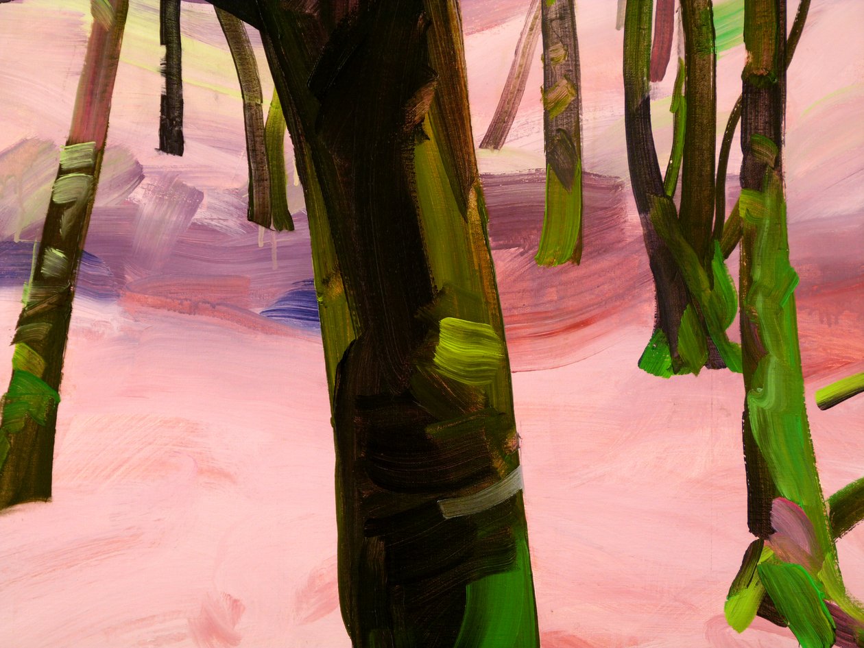 Forêt 29, detail, 2017 (acrílico sobre tela) de Olivier Morel