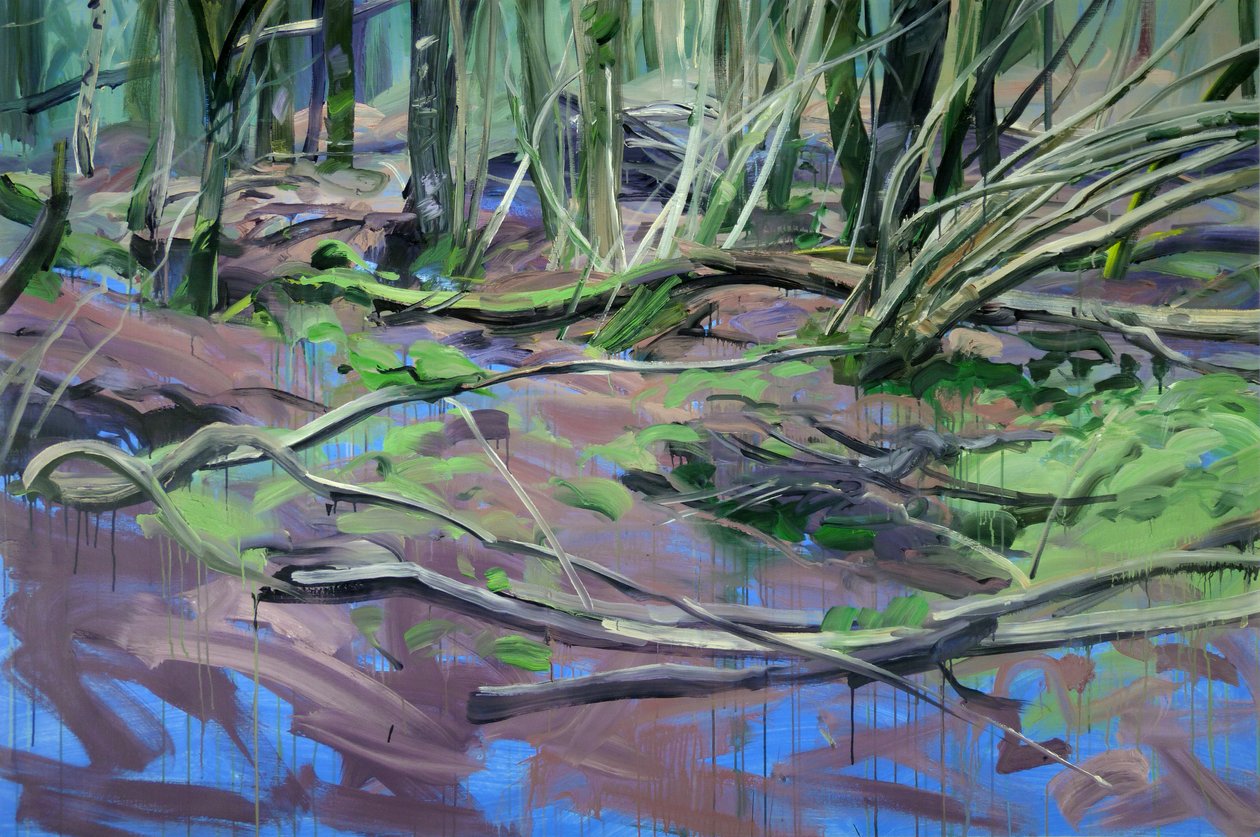 Forêt 2 ,2014 (acrílico sobre tela) de Olivier Morel