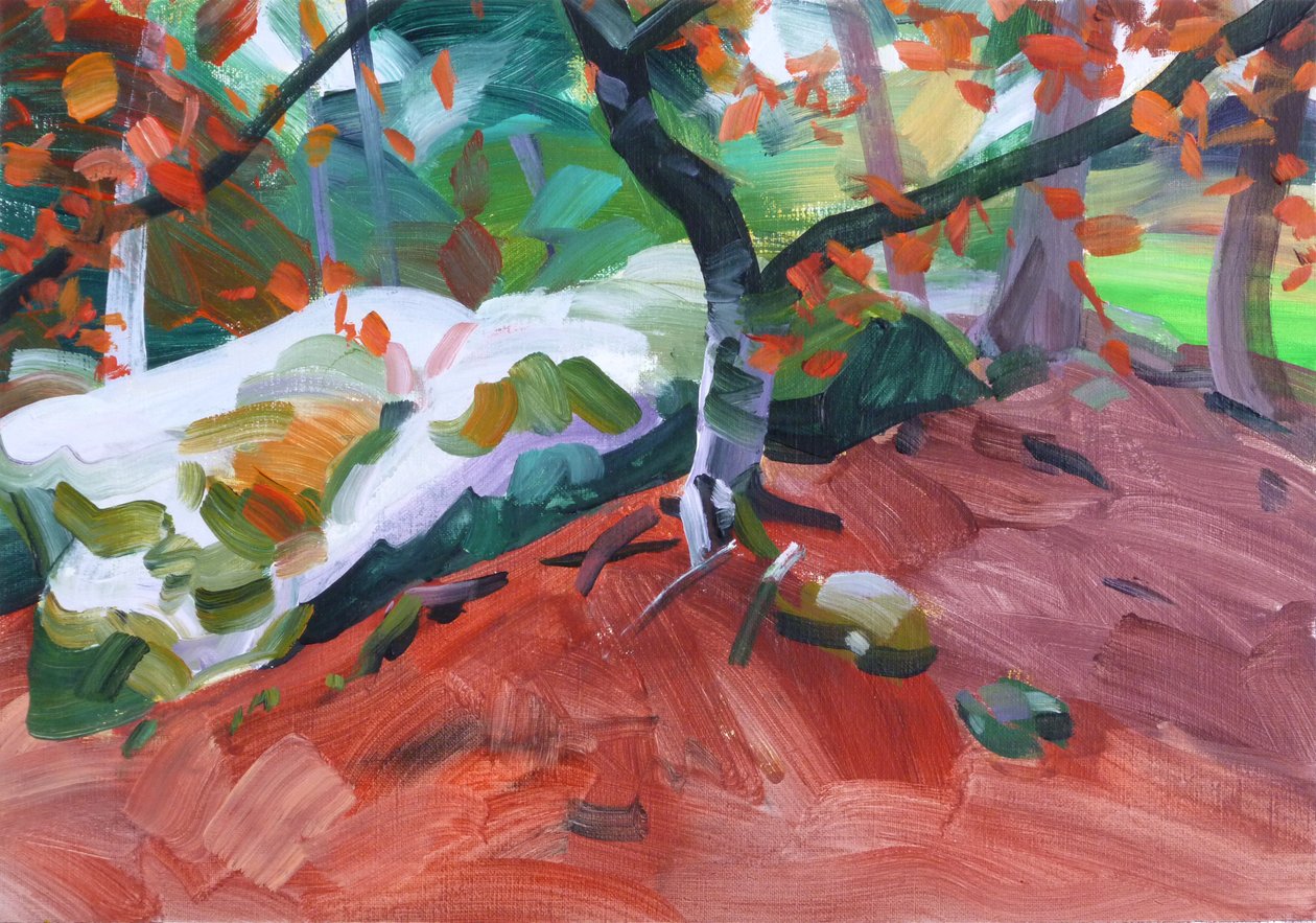 Forêt 31, 2018 (acrílico sobre tela) de Olivier Morel