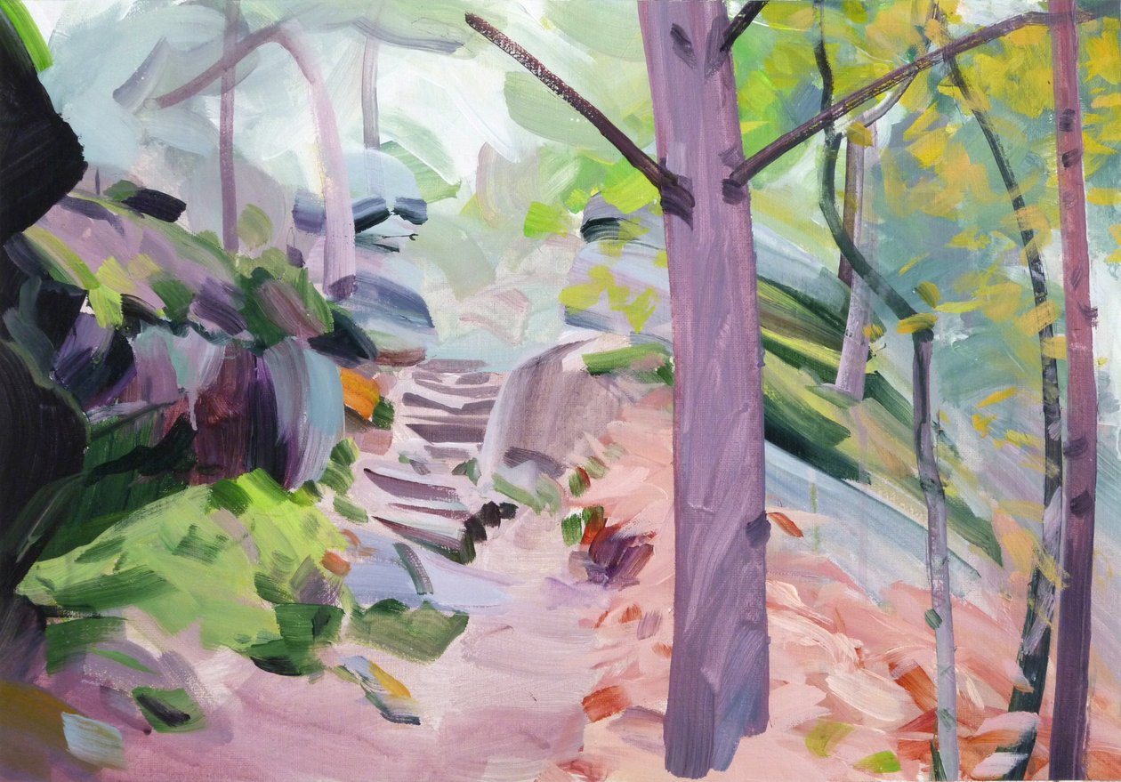 Forêt 33, 2018 (acrílico sobre tela) de Olivier Morel