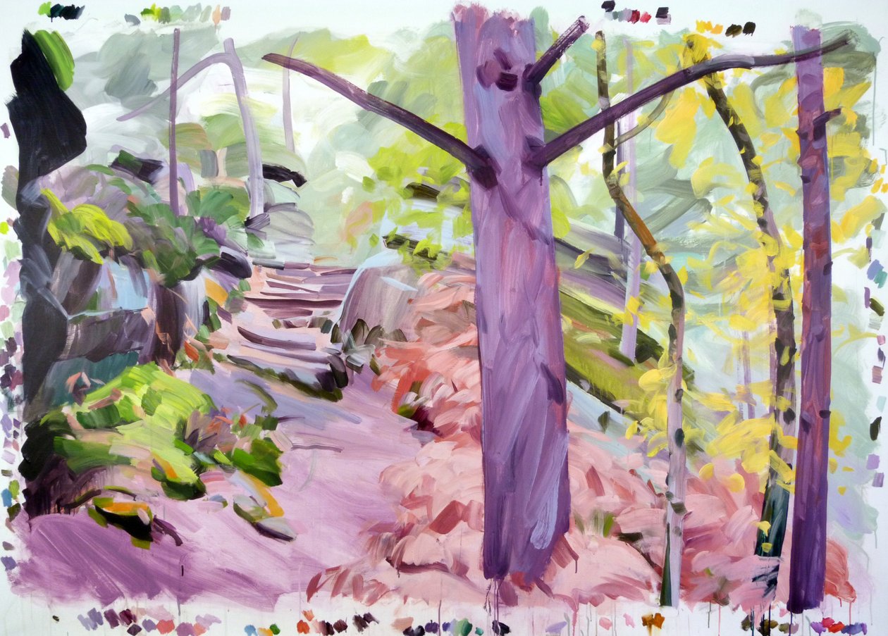 Forêt 35, 2018 (acrílico sobre tela) de Olivier Morel